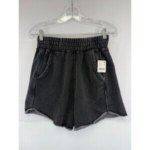 Free People Movement Women's XS Black Pull On High Waisted Shorts NWT